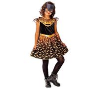 Rubies Disfraz Batgirl Deluxe para niñas, Vestido, capa y antifaz, Oficial DC Comics, DC Superhero Girl, para Halloween, Navidad, Cumpleaños y Carnaval