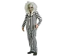 Rubies Disfraz Beetlejuice para hombre, Traje completo con chaqueta, pantalón y corbata, Licencia Oficial Beetlejuice, Talla Estándar, Terror, Tim Burton para Halloween, Carnaval, Fiestas y Cosplay