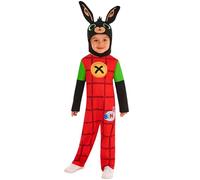 Rubies Disfraz Bing Clásico Preschool para niños y niñas, Jumpsuit impreso y gorro, Licencia Oficial Bing para Carnaval, fiestas, cumpleaños