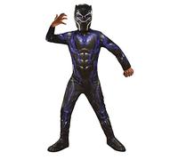 Rubies Disfraz Black Panther Battle Endgame para niños y niñas, Jumpsuit con cubrebotas y máscara, Licencia Oficial Marvel para cumpleaños, cosplay, fiestas y Carnaval