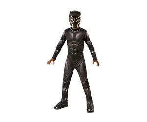 Rubies Disfraz Black Panther Classic Endgame para niños y niñas, Jumpsuit impreso con cubrebotas y máscara moldeada, Oficial Marvel para Navidad, Carnaval, Fiestas y Halloween