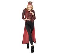 Rubies Disfraz Bruja Escarlata Deluxe para mujeres, Dr Strange in the Multiverse of Madnes con Top, pantalones, capa y accesorio para la cabeza, para halloween, carnaval, cumpleaños, 301469S