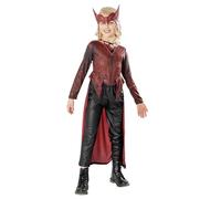Rubies Disfraz Bruja Escarlata Deluxe para niñas Dr Strange in the Multiverse of Madnes con Top pantalones, capa y accesorio para la cabeza, para halloween, carnaval, cumpleaños y navidad (3015387-8)