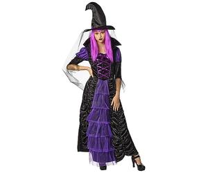 Rubies Disfraz Bruja Malvada para mujer, Vestido y sombrero, Oficial Halloween, Carnaval, Fiestas y Cospplay TALLA S (38-40)