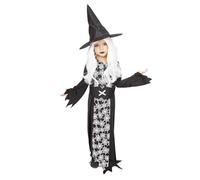 Rubies Disfraz Bruja Telabruja Glow In Dark para niñas y niños, Vestido Brillante en la oscuridad y sombrero, Licencia Oficial, Traje Bruja para Halloween, Fiestas