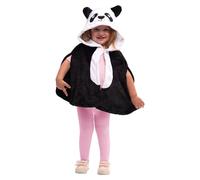 Rubies Disfraz Capa Súper Panda para niñas y niños, Capa con capucha de oso Panda, Oficial Carnaval, Cumpleaños, Fiestas, Halloween, Navidad