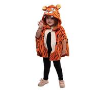 Rubies Disfraz Capa Súper Tigre para niñas y niños, Capa con Capucha de Tigre, Oficial Carnaval, Cumpleaños, Fiestas, Halloween, Navidad