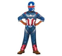 Rubies Disfraz Capitán América BNW Clásico para niños y niñas, Jumpsuit impreso digitalmente y máscara, Licencia Oficial Marvel, Brave New World para Carnaval, fiestas, cumpleaños y regalos
