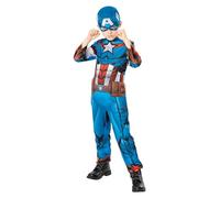 Rubies- Disfraz Capitan America Green Col, Multicolor, L (7-8 años) (Rubie'S 301325)