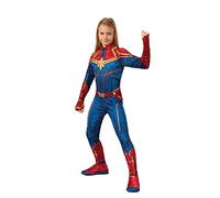 Rubies Disfraz Capitana Marvel Classic para niñas y niños, Jumpsuit con cubrebotas y máscara, Licencia Oficial para Carnaval, fiestas, cumpleaños