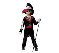 Rubies Disfraz Catrin boy para niño, traje de catrin con Chaqueta impresa con camisa, pantalón, faja y sombrero, original halloween, navidad, carnaval y cumpleaños