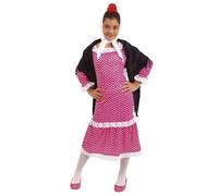 Rubies Disfraz Chulapa De Lujo para niñas, Vestido Chulapa Infantil con chal, pañuelo, clavel para San Isidro (S8550-T)