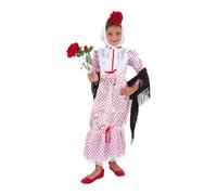 Rubies Disfraz Chulapa Infantil para niñas con Vestido estampado lunares rojos para San Isidro, Chulapos, Madrileño