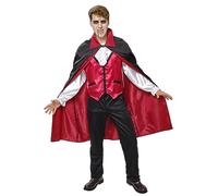 Rubies Disfraz Conde Drácula Clásico para hombre, Chaleco con chorrera, pantalón y capa, Oficial Halloween, Carnaval, Fiestas y Cosplay