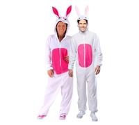 Rubies Disfraz Conejo para Adultos. Mono de Conejo con Cremallera Frontal. Original de Rubies para Pascua, Disfraces de Conejo de Pascua, Carnaval y Cumpleaños