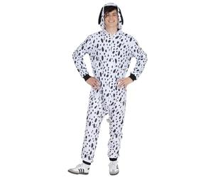 Rubies Disfraz Dálmata para adulto, hombre y mujer, Jumpsuit con capucha y cola, Trajes disfraces para Carnaval, Despedidas de soltero, Cosplay y fiestas