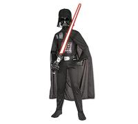Rubies Disfraz Darth Vader Classic para niños y niñas, Jumpsuit impreso con cinturón, cubrebotas, capa y máscara moldeada, Oficial Star Wars para Navidad, Carnaval, Halloween y Fiestas