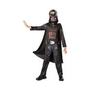 Rubies Disfraz Darth Vader para niños, Jumpsuit estampado con capa y máscara. Oficial de Star Wars, Disfraz sostenible Green Colección para Carnaval, Navidad, Cumpleaños, Fiestas y Halloween