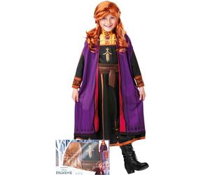 Rubies - Disfraz de Anna de Frozen 2 con Peluca para niñas 5-6 años (300632-M)