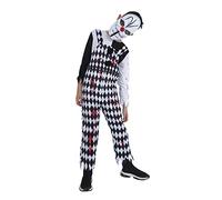 Rubies Disfraz de Arlequin Sangriento para niños, Jumpsuit sangriento con camiseta y máscara, original halloween, carnaval y cumpleaños