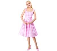 Rubies Disfraz de Barbie Perfect Day en rosa de la película Barbie, con cinturón y lazo para el pelo para mujeres adultas