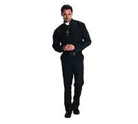 Rubies, Disfraz de Cura para Hombre, Camisa y Accesorios, Negro, Talla única Adulto 880568