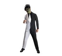 Rubies Disfraz de dos caras, traje de DC Super Villian para hombre, talla L, pecho 42-44 pulgadas, cintura 34-36 pulgadas, entrepierna 33 pulgadas
