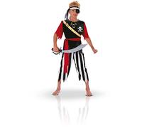 Rubies - Disfraz de Entrada Pirata de 5 a 7 años de Edad, Traje con Parte Superior, Pantalones, Diadema y cinturón Rojo, Multicolor para Carnaval, Navidad, cumpleaños, Fiestas y Halloween.
