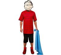 Rubie's Disfraz de Peanuts Linus para hombre, corto, máscara de espuma y manta, como se muestra, grande, Como se muestra, Large