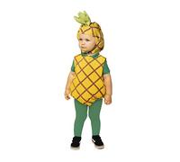 Rubies Disfraz de Piña para niño y niña, talla bebé 1 a 2 años, Mono de Piña color amarillo, medias verdes y gorro, original halloween, navidad, carnaval y cumpleaños.