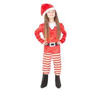 Rubies Disfraz Elfo Travieso para niñas y niños, Camiseta con mallas, cinturón, gorro y cubrebotas, Elfos navideños, Duendes, Elf Badhly, para Navidad, fiestas, regalos, funciones escolares