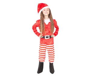 Rubies Disfraz Elfo Travieso para niñas y niños, Camiseta con mallas, cinturón, gorro y cubrebotas, Elfos navideños, Duendes, Elf Badhly, para Navidad, fiestas, regalos, funciones escolares
