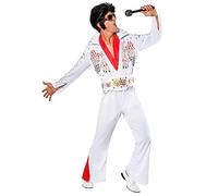 Rubies Disfraz Elvis Deluxe para adultos, Traje completo con cinturón, Oficial Carnaval, Halloween, Despedidas soltero, Fiestas, Cosplay