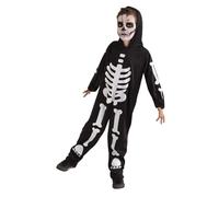 Rubies Disfraz Esqueleto para niños, Jumpsuit con estampado esqueleto brilla en la oscuridad, Oficial Halloween, Carnaval, Navidad