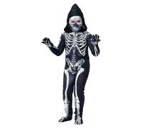 Rubies Disfraz Esqueleto Travieso para niños y niñas, Skeleto, Jumpsuit con guantes y capucha, Licencia Oficial para Halloween, Cosplay, Fiestas