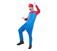 Rubies Disfraz Fontanero para adulto, Jumpsuit con gorra y bigote, Talla única, para Despedidas, Carnaval, fiestas y cosplay