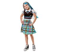 Rubies Disfraz Frankie Stien Classic para niñas, talla S, vestido y clip. Oficial Monster High, para Carnaval, Navidad, Cumpleaños, Fiestas y Halloween