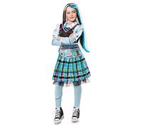 Rubies Disfraz Frankie Stien Deluxe para niñas, Vestido, polainas, cinturón y pinza. Oficial Monster High, para Carnaval, Navidad, Cumpleaños, Fiestas y Halloween
