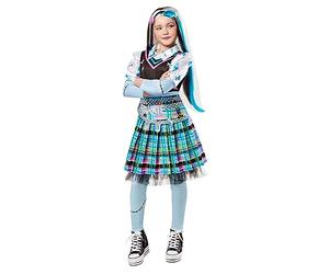 Rubies Disfraz Frankie Stien Deluxe para niñas, Vestido, polainas, cinturón y pinza. Oficial Monster High, para Carnaval, Navidad, Cumpleaños, Fiestas y Halloween