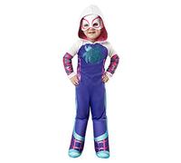 Rubies Disfraz Ghost Spider para niños y niñas, Jumpsuit con capucha adjunta, cubrebotas y máscara, Oficial Marvel, Spidey & Friends para Halloween, Carnaval, cumpleaños y Navidad