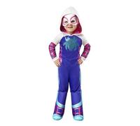 Rubies Disfraz Ghost Spider para niños y niñas, Jumpsuit con capucha adjunta, cubrebotas y máscara, Oficial Marvel, Spidey & Friends para Halloween, Carnaval, cumpleaños y Navidad