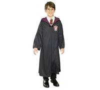 Rubies Disfraz Harry Potter Clásico para niños y niñas, Túnica con capucha unisex con insignia de Gryffindor impresa, (8-10 años)