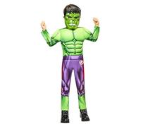 Rubies DISFRAZ HULK BLACK LINE INFANTIL para niño, talla XS, Jumpsuit acolchado y máscara, para Carnaval, Navidad, Fiestas y Cosplay