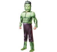 Rubies Disfraz Hulk Deluxe para niños y niñas, Jumpsuit con pecho musculoso y máscara, Licencia Oficial Marvel para cumpleaños, cosplay, fiestas y Carnaval