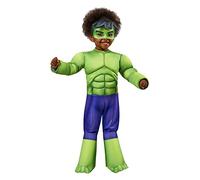 Rubies Disfraz Hulk Preschool para niños y niñas, Jumpsuit, cubrebotas y máscara, Oficial Marvel Spidey & Friends para halloween, carnaval, navidad y cumpleaños