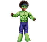 Rubies Disfraz Hulk Preschool para niños y niñas, Jumpsuit, cubrebotas y máscara, Oficial Marvel Spidey & Friends para halloween, carnaval, navidad y cumpleaños