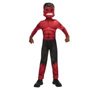 Rubies Disfraz Hulk Rojo Clásico para niños y niñas, Jumpsuit impreso y máscara moldeada, Capitán América Brave New World, Licencia Oficial Marvel para Carnaval, fiestas, cosplay