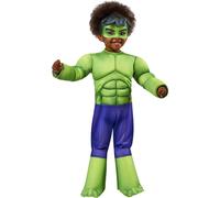 Rubies - Disfraz Hulk Saf Preschool - Disfraz Personajes Marvel Licencia Oficial - Disfraz De Superhéroe Diseño Auténtico - Disfraz Hulk Saf Preschool - Perfecto Para Fiestas y Carnaval - Fácil De