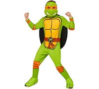 Rubies Disfraz infantil de las Tortugas Ninja Mutantes Miguel Ángel, concha y media máscara para fiestas temáticas y Halloween, como se muestra, talla S