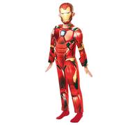 Rubie's Disfraz infantil Iron Man Deluxe, pecho acolchado, cubrebotas y máscara, Licencia Marvel